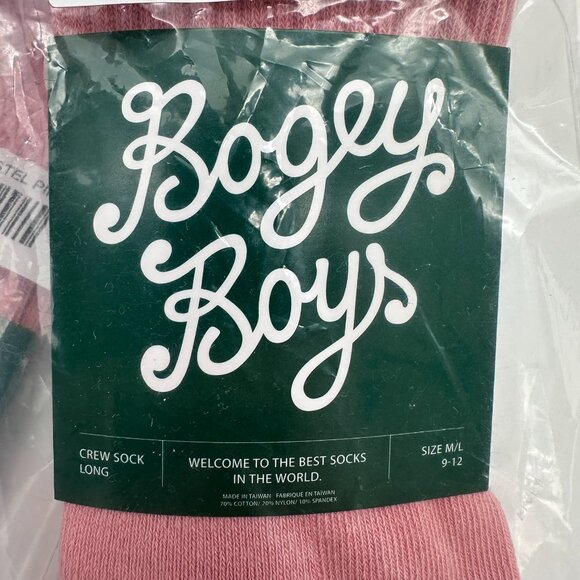 Bundle of 3 Pair Bogey Boys Essential Crew Long Golf‎ Socks, Size M/L 9-12, Pink - Picture 6 of 9